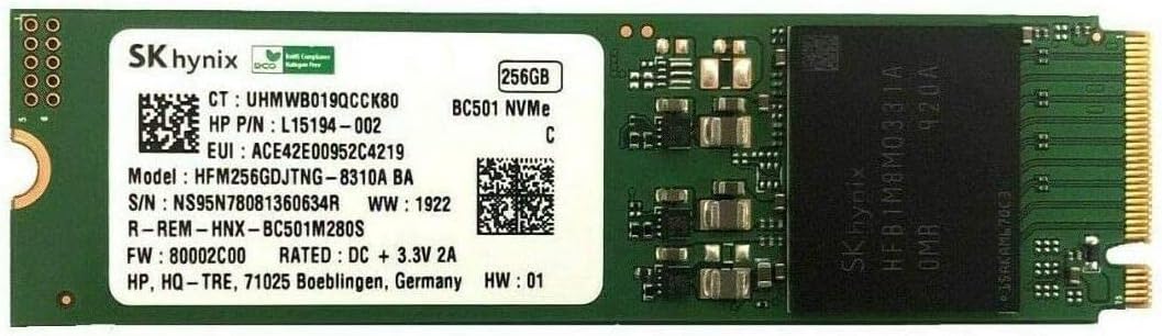 CUK Hynix BC501 256GB M.2 PCIe NVMe SSD for Fast Storage