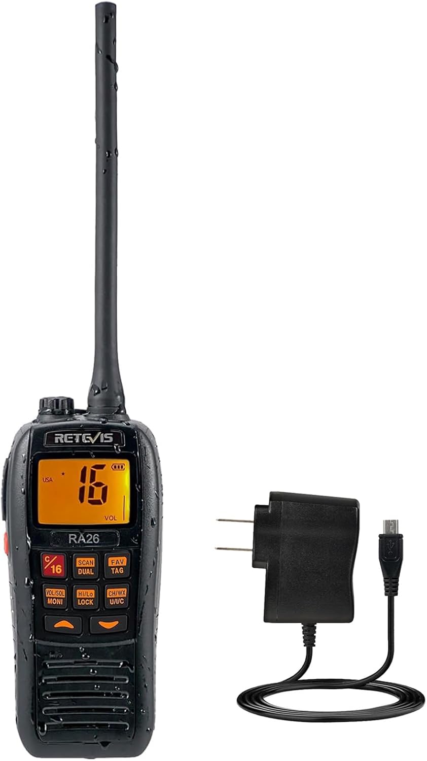 Retevis RA26 Marine Radio Handheld: Waterproof 2 Way Boat Radio
