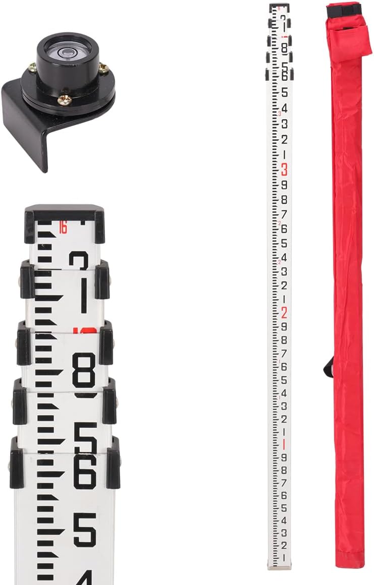Aluminum Grade Rod - 16 Foot with Carrying Case for Precision