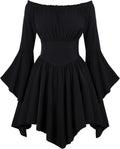 Scarlet Darkness Women Renaissance Costume Dress - Off-Shoulder Bell
