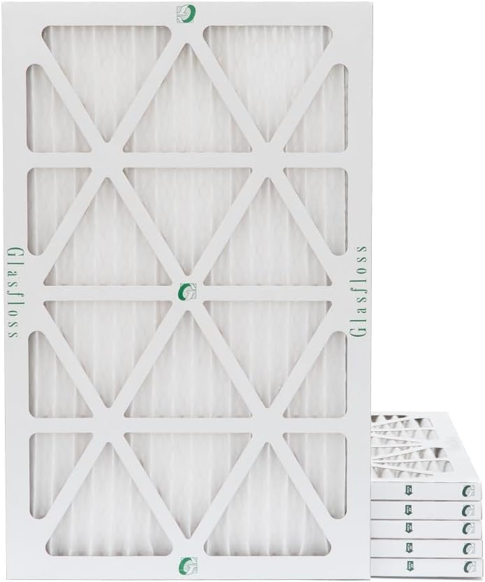Glasfloss 16x25x1 MERV 10 Pleated Air Filters for Clean Air