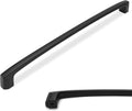 12.6 in Matte Black Cabinet Handles 6 Pack - Solid Zinc Drawer Pulls