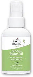 Earth Mama Calendula Baby Oil for Newborn Skin Care & Moisturizing
