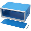 Zulkit Electronic Enclosures Blue Metal Project Box - Solid DIY Case