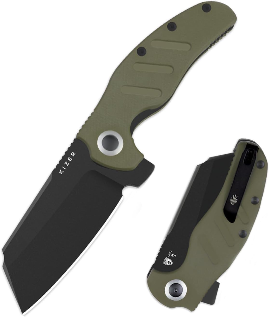 Kizer C01C XL Sheepdog Pocket Knife for Men and Women