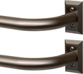 Bronze Curtain Rods 2 Pack 48 to 84 in - Heavy Duty Wrap Around