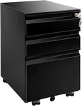 3 Drawers Filing Cabinet Office Drawers with Keys - Under Desk Mobile