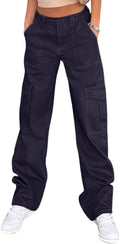 Cargo Pants for Women High Waisted Baggy Wide Leg - Casual Everyday