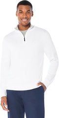 Men's Quarter-Zip Sweater - Classic Cotton Knit for Office & Weekend