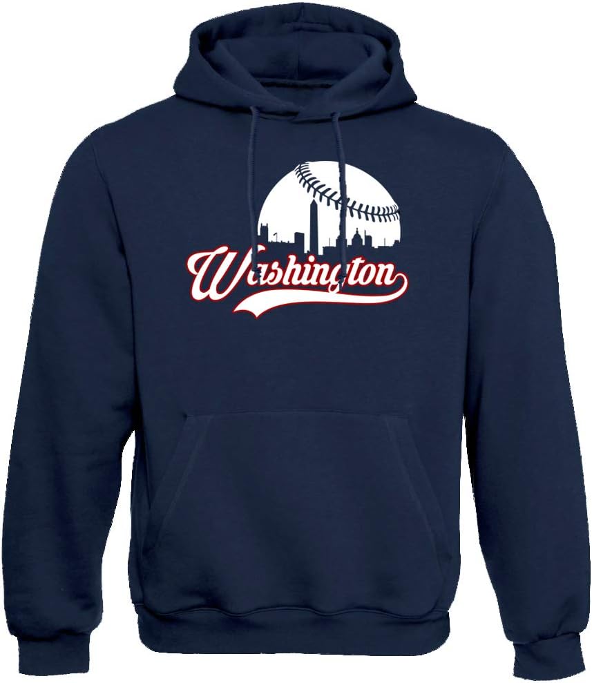 Xtreme Apparrel Cityscape Skyline Men's Hoodie for Baseball Fans