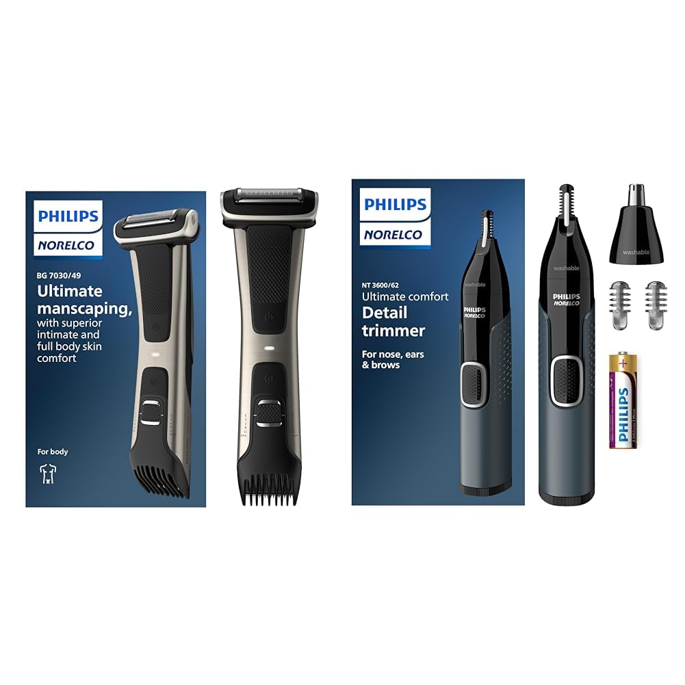 Philips Norelco Bodygroom Series 7000 & Nose Trimmer 3000 Bundle