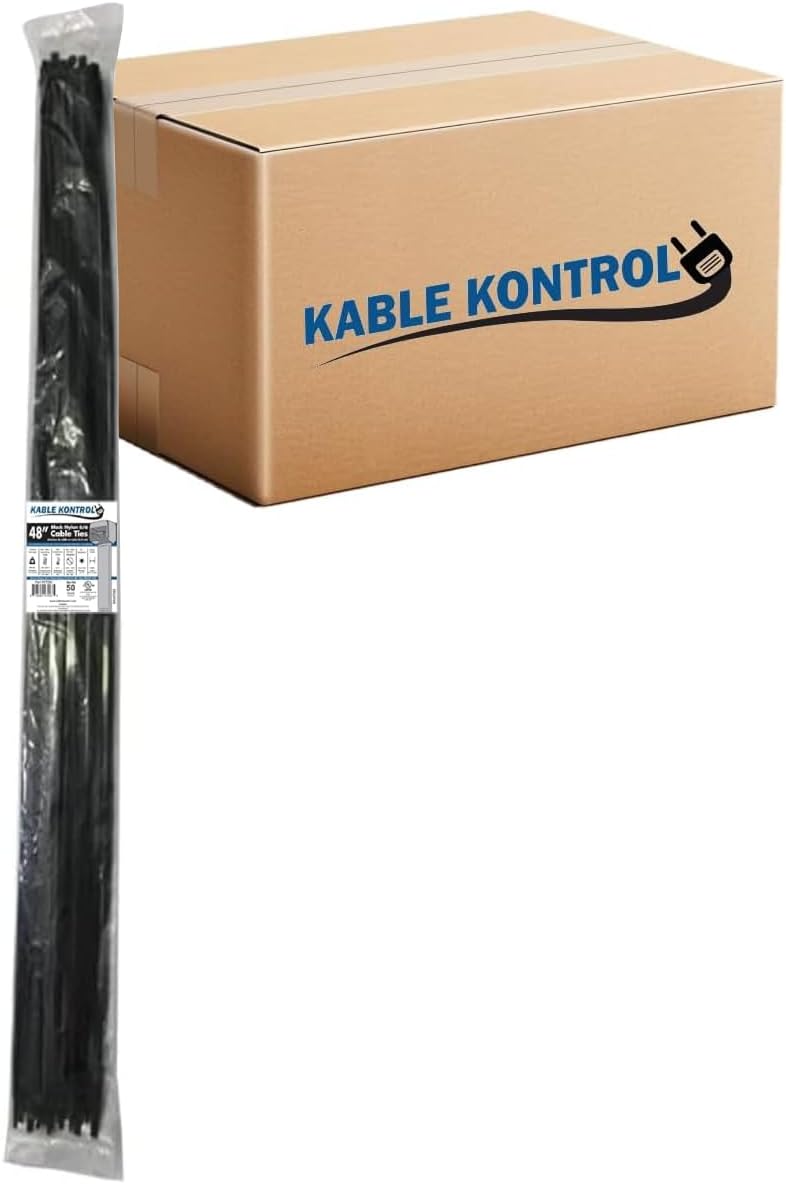 Kable Kontrol 48 Inch Cable Zip Ties - 500 Pcs for All Uses