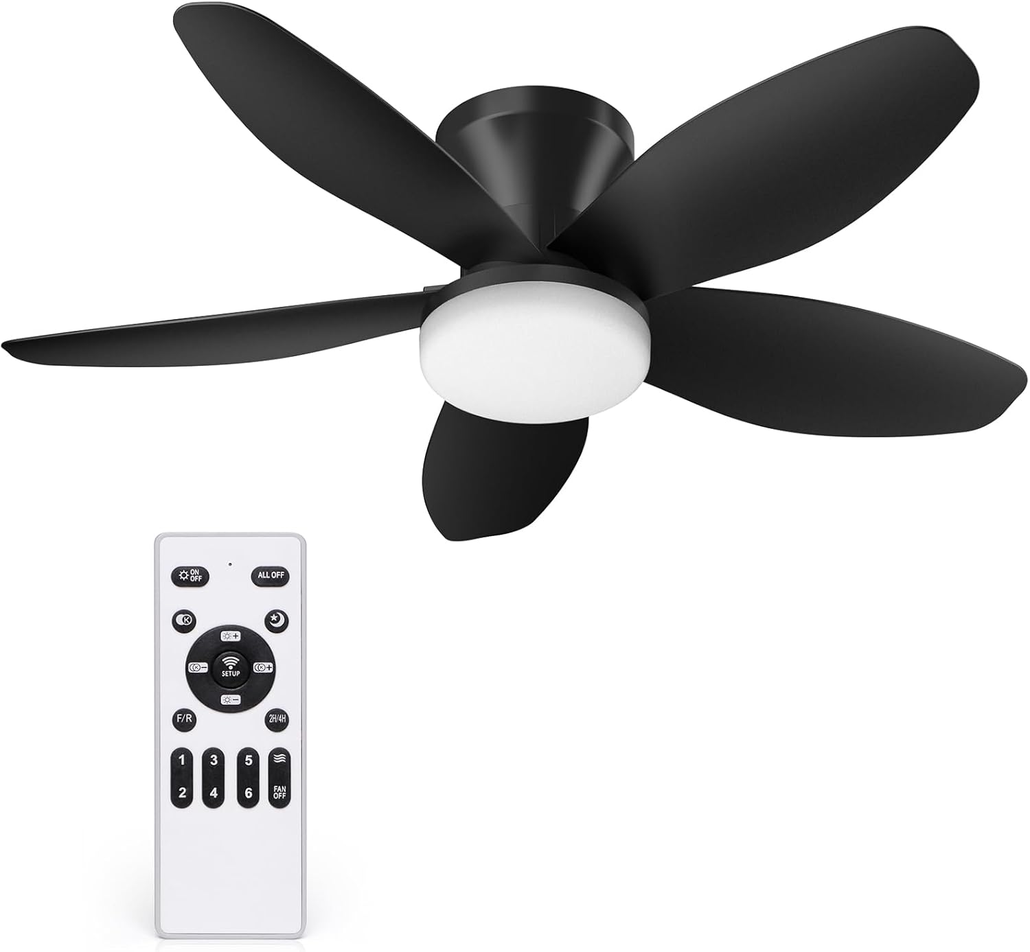 35 Inch Ceiling Fan with Lights and Remote Control for Comfort