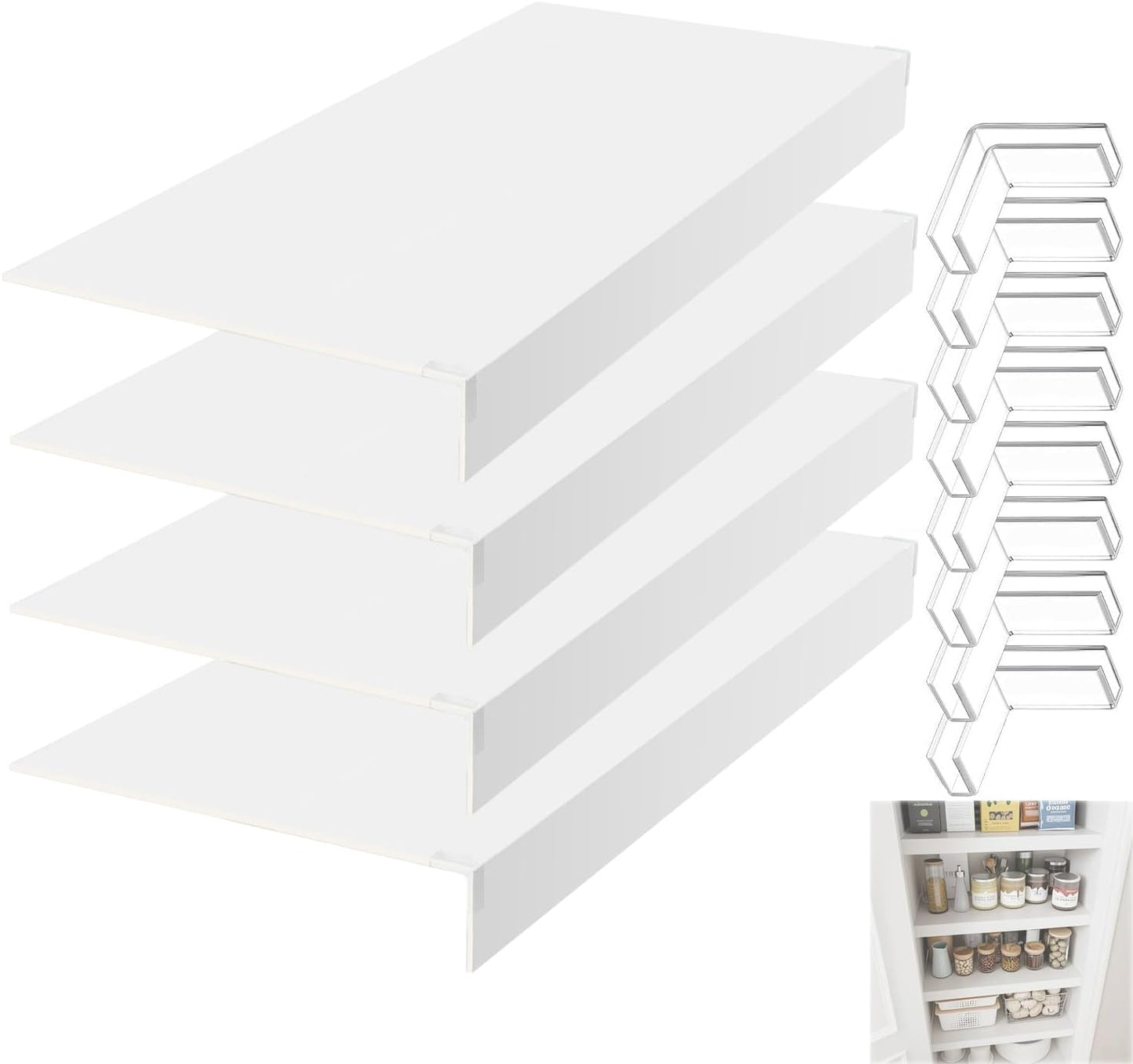 Wire Shelf Covers 4Pcs - Durable PVC Shelf Cover for Organizing