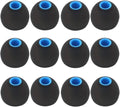 Enhance Comfort: 12 Large Replacement Ear Tips for BeatsX & More, Black-Blue by BLLQ