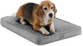 Memory Foam Dog Bed Medium - Snooz Revol Crate Pad Grey