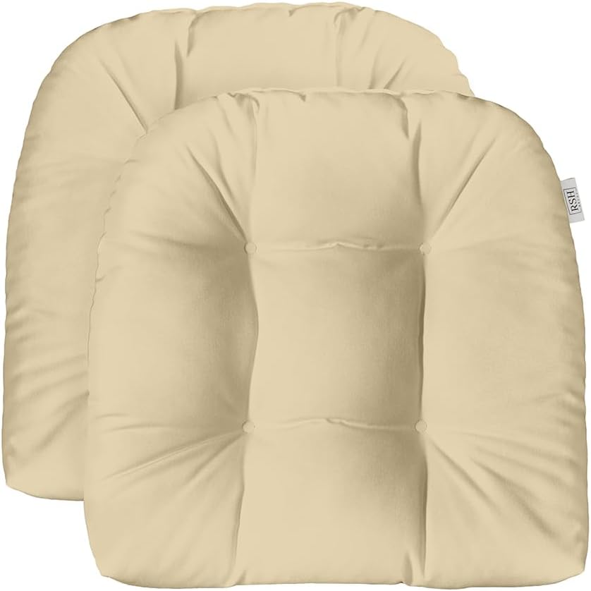 Sunbrella Tufted Wicker U-Shape Cushions Set of 2 for Outdoors
