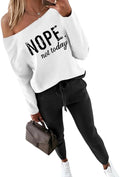 Women Olive Green Tracksuit Set Off The Shoulder Top and Pants - Cozy