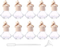Car Air Freshener Hanging Glass Bottles 10 Pcs - Compact 8ml Diffusers