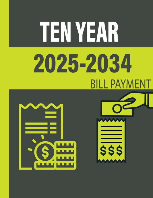 10 Year Bill Payment Tracker Journal