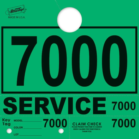 Service Dispatch Numbers RL78 Style Mirror Hang Tags for Vehicles