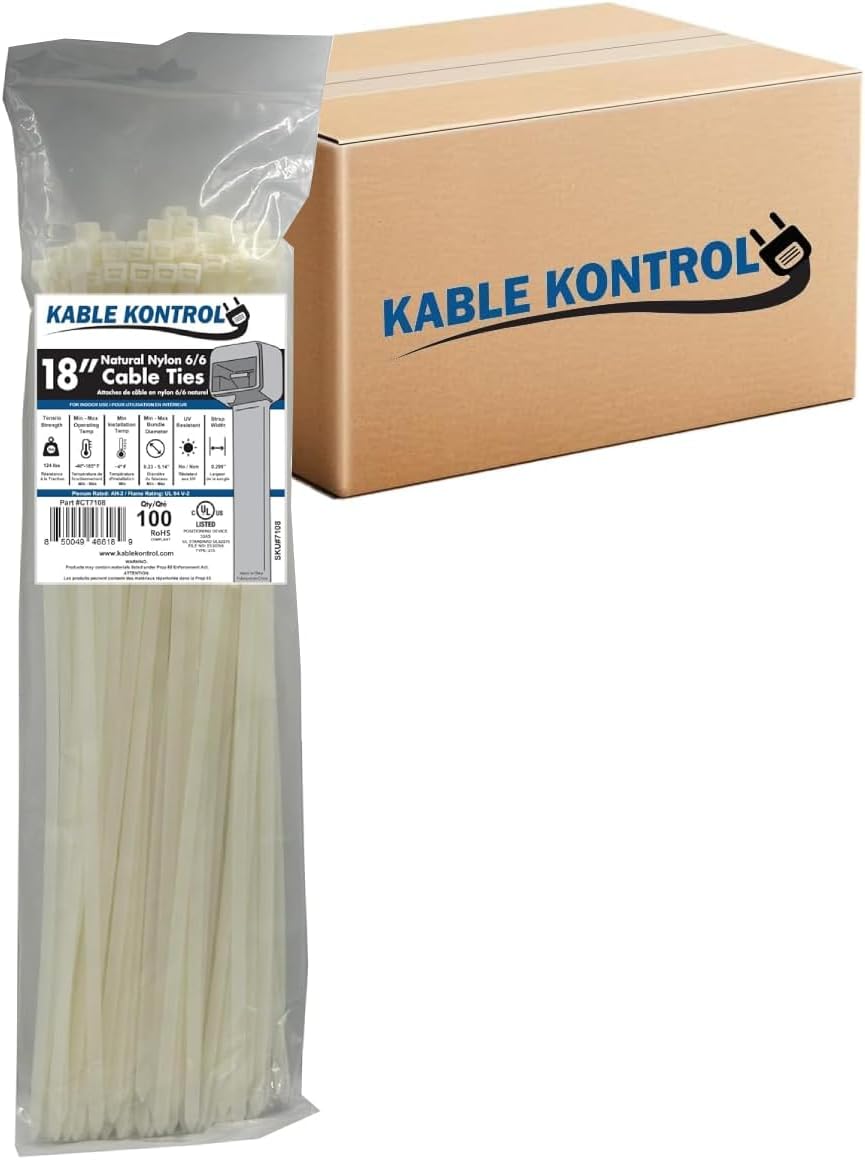 Kable Kontrol 18 Inch Cable Zip Ties - 2800 Pcs for All Needs