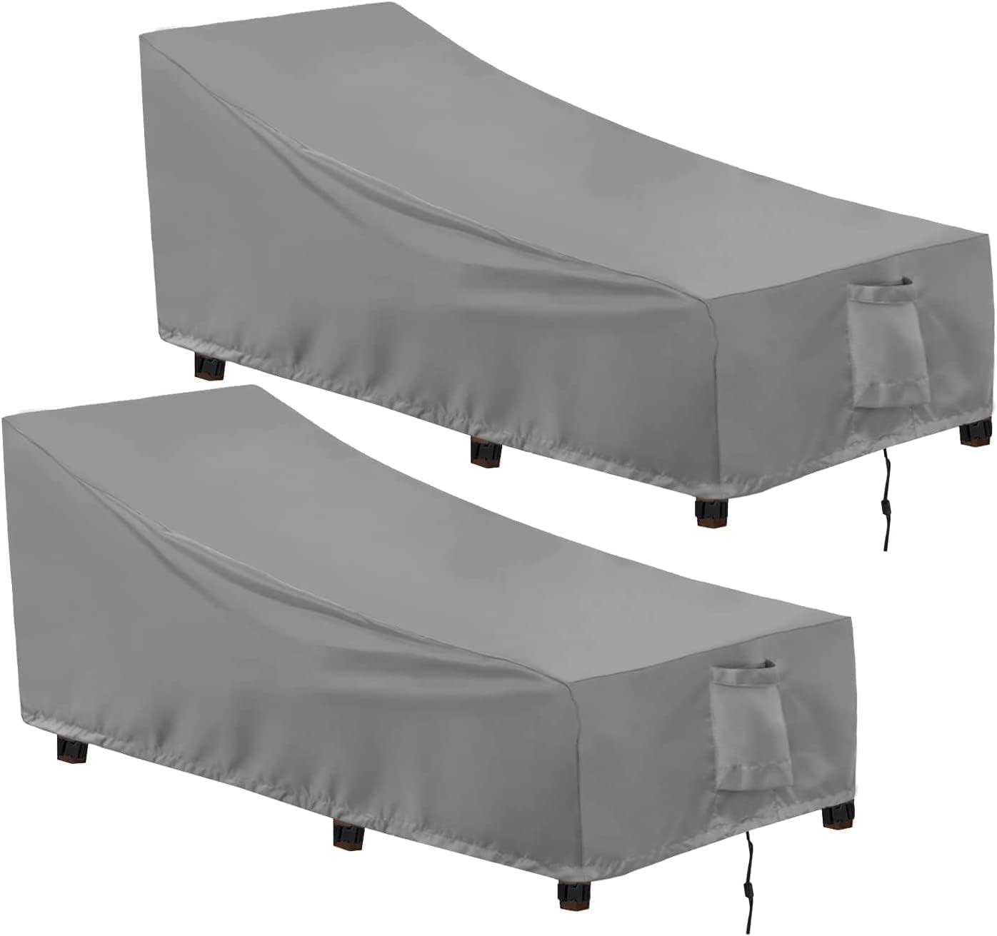 UV Resistant Outdoor Chaise Lounge Cover Duo - Weatherproof & Heavy Duty