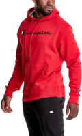 Champion Men's Fleece Script Logo Hoodie - Warm, Comfortable Everyday