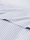 Sky Blue and White Striped Sheets King Size - Soft, Deep Pocket Set