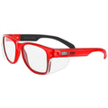 MAGID Y50RDAFC Red Frame Safety Glasses - Clear Anti-Fog Lenses
