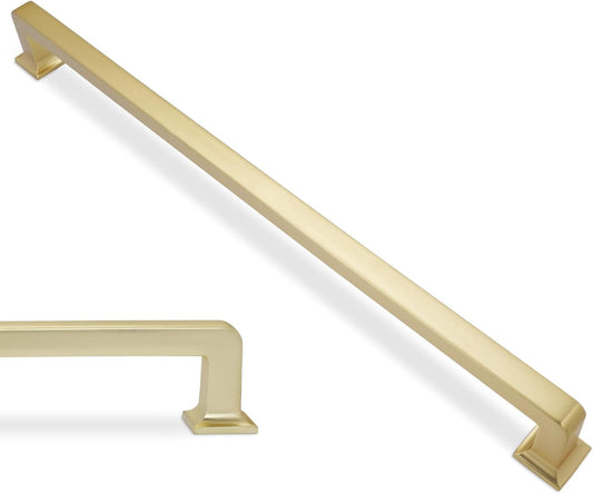 10 Inch Kitchen Cabinet Handles Brushed Brass Pulls for Drawers