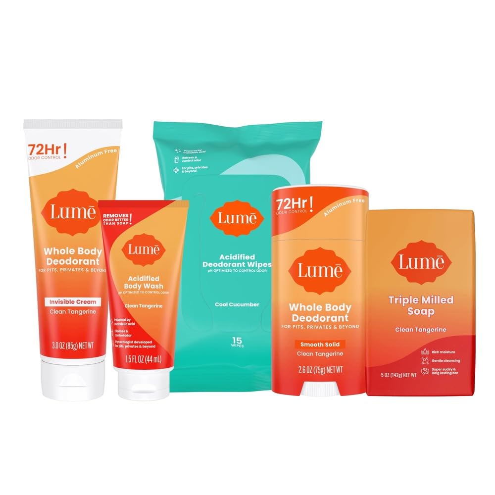 Lume Skin Care Gift Set for Women - Whole Body Deodorant Pack