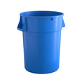 44 Gallon Blue Round Commercial Trash Can - Durable, Nesting Design