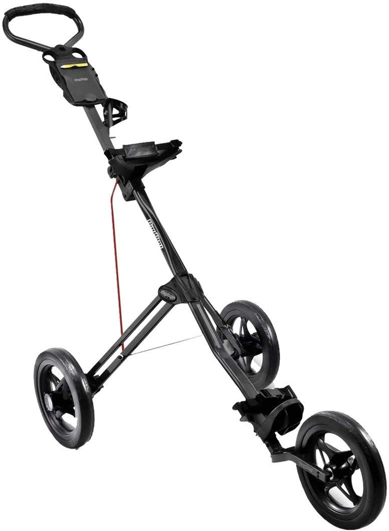 Bag Boy Express 500 Push Cart: Easy Fold, Stylish Matte Black/Red!