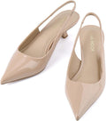 Slingback Kitten Heels for Women - Low 1.9 in Dress Pumps