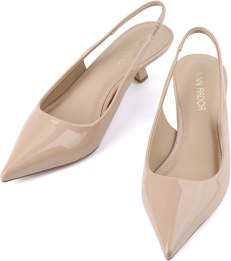 Stylish Slingback Heels for Women - Comfortable Kitten Pumps