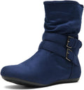 Herstyle Lindell Womens Ankle Booties Fashion Slouch Mid-Calf Flat toe
