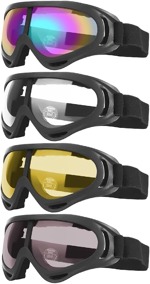 Peicees 4-Piece Ski Goggles Set - Snow Sports & More!