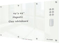 Magnetic Glass Whiteboard 8 ft x 4 ft - Large Frameless Tempered Board