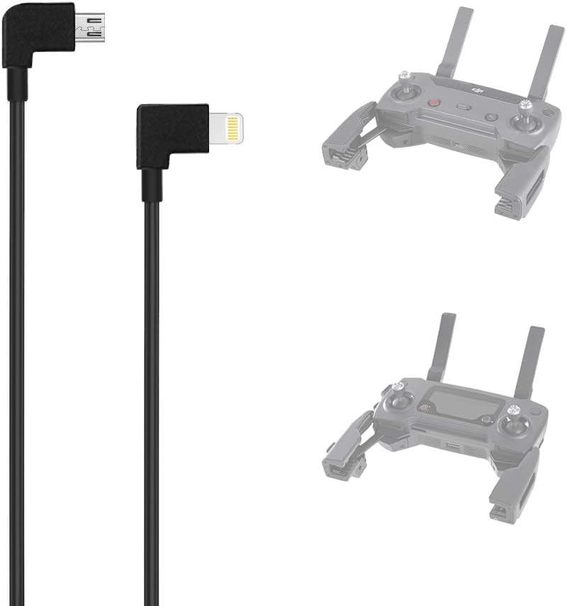 OTG Micro USB to iPhone Cable for DJI Drones by AxPower