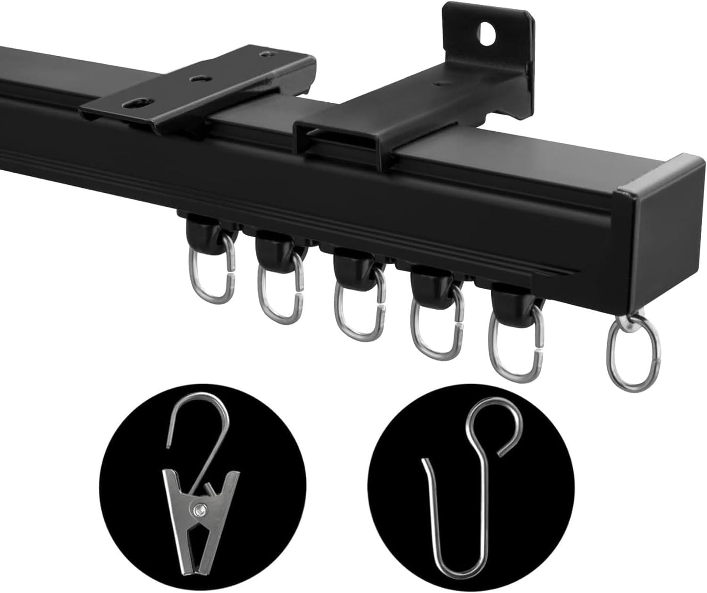 Ceiling Mount Curtain Track Room Divider Heavy Duty 3-9ft