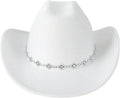 Rhinestone Embellished Wide Brim Cowgirl Hat for Western Fashion