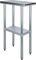 Stainless Steel Work Table 24in x 12in - Heavy-Duty NSF Utility Table