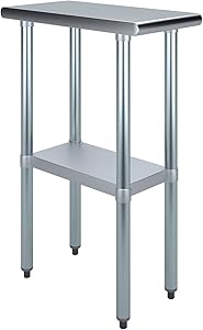 Stainless Steel Work Table 24in X 12in for Kitchen Prep