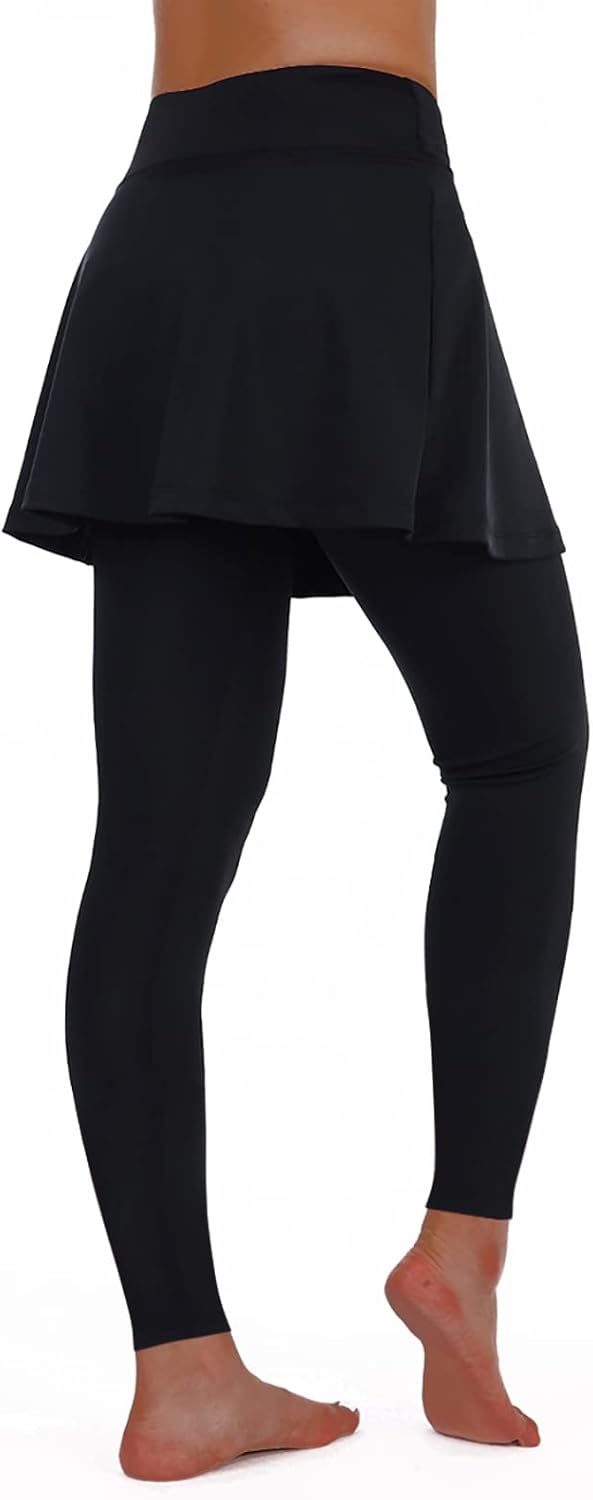 ANIVIVO Women Tennis Skirted Leggings with Pockets for Comfort