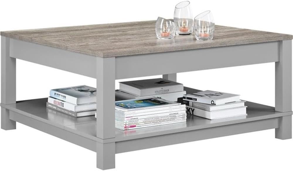 Gray Carver Coffee Table: Ameriwood Home Beauty