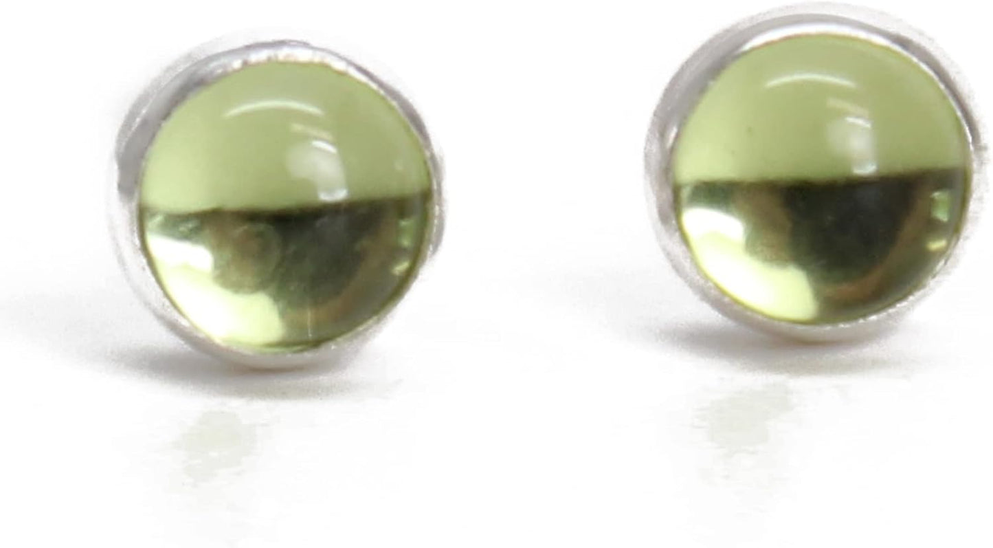 Tiny 3mm Gemstone Stud Earrings in Solid 925 Sterling Silver