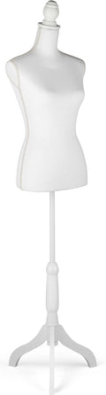 Female Mannequin Torso Dress Form with Adjustable Tripod Stand