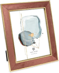 Velvet Picture Frame with Metallic Gold Double Border - Elegant 8x10