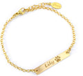 Paw Print & Name Bracelet - Custom Engraved Pet Bar Bracelet
